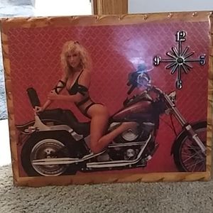 Antique wooden harley picture